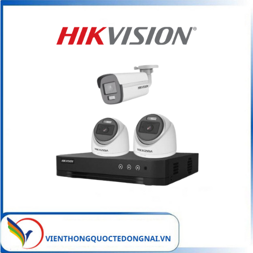 Combo 3 Camera HIKVISION 2MP - Mic - Có Màu Ban Đêm