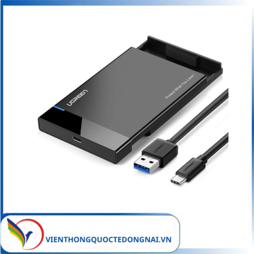 Hộp Đựng Ổ Cứng 2,5″ SATA SSD/HDD USB-C 3.1 Ugreen 50743