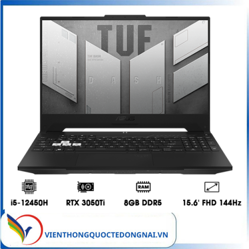 Laptop ASUS TUF Dash F15 FX517ZE-HN045W (i5-12450H | 8GB | 512GB | GeForce RTX™ 3050Ti 4GB | 15.6' FHD 144Hz | Win 11)