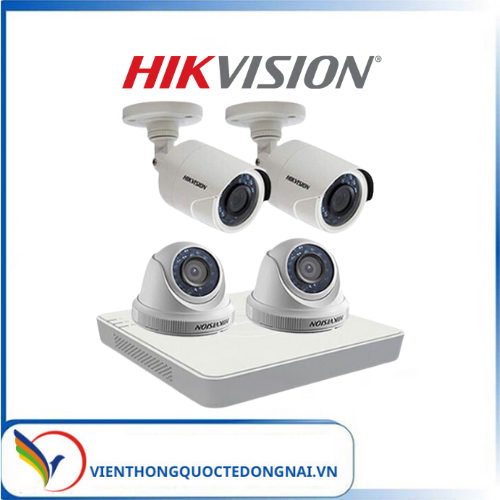 Combo 4 Camera HIKVISION 2.0mp Chính Hãng