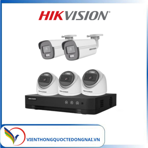 ComBo 5 Mắt Camera HIKVISION 2.0mp Có Màu - Loa