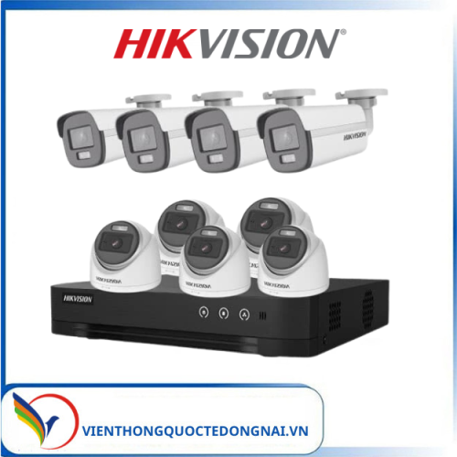 ComBo 9 Mắt Camera HIKVISION 2.0mp Có Màu - Loa