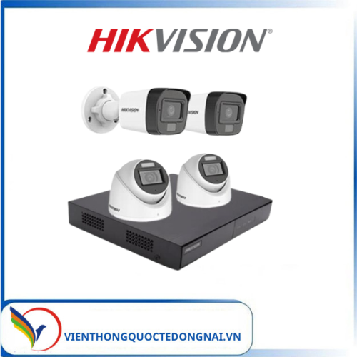 ComBo 4 Mắt Camera HIKVISION 2.0mp - có loa