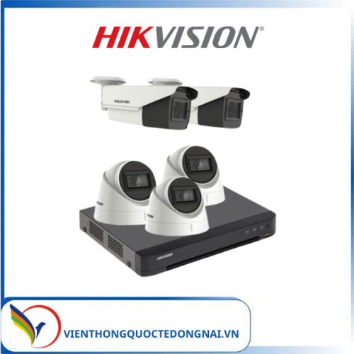 ComBo 5 Mắt Camera HIKVISION 8.0mp  4K Chính Hãng