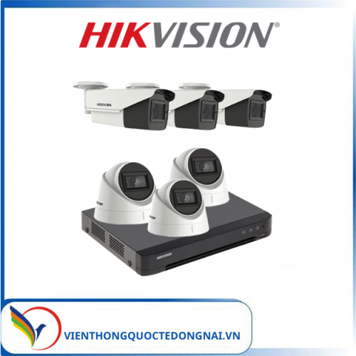 ComBo 6 Mắt Camera HIKVISION 8.0mp 4K Chính Hãng