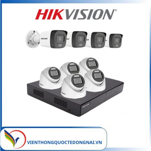 ComBo 9 Mắt Camera HIKVISION 2.0mp  Loa Chính Hãng