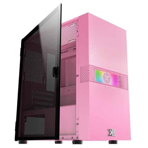 Vỏ case Xigmatek FADIL QUEEN 1F - EN48090 (Màu Hồng/ 1 Fan RGB)