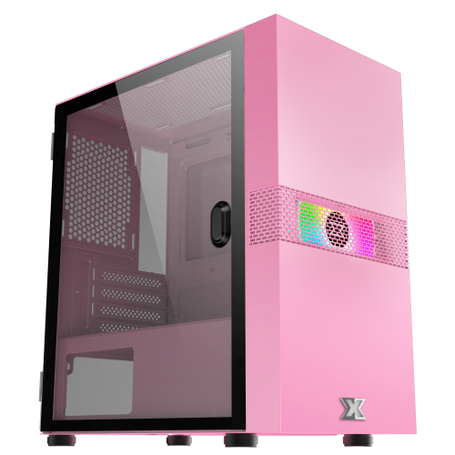 Vỏ case Xigmatek FADIL QUEEN 1F - EN48090 (Màu Hồng/ 1 Fan RGB)