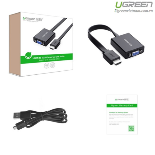 Dây chuyển đổi  HDMI sang VGA+ Audio Ugreen  40248