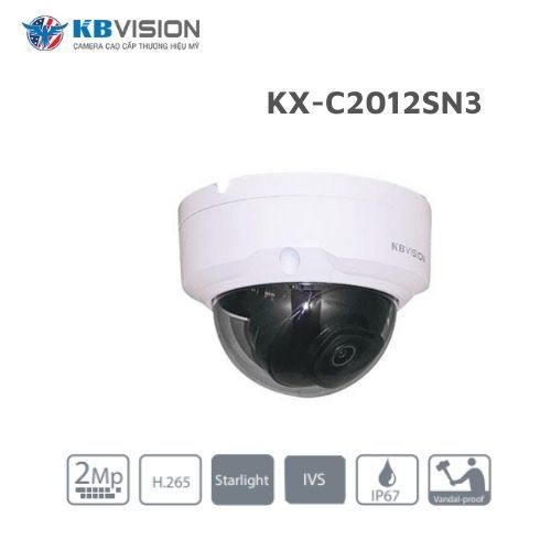 Camera IP Dome hồng ngoại 2.0MB KBVISION KX-C2012SN3