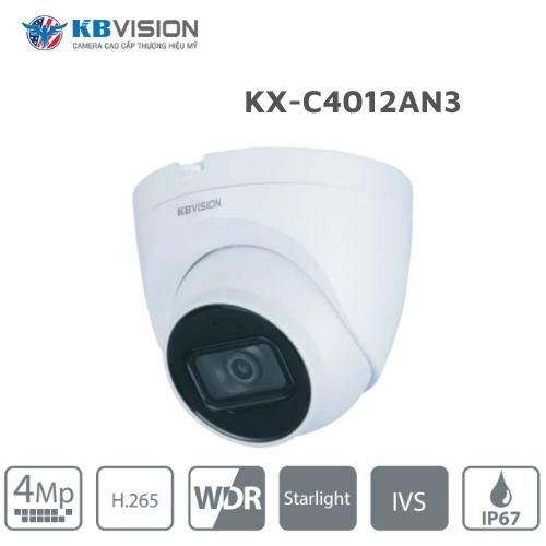 Camera IP Dome hồng ngoại 4.0MB KBVISION KX-C4012AN3