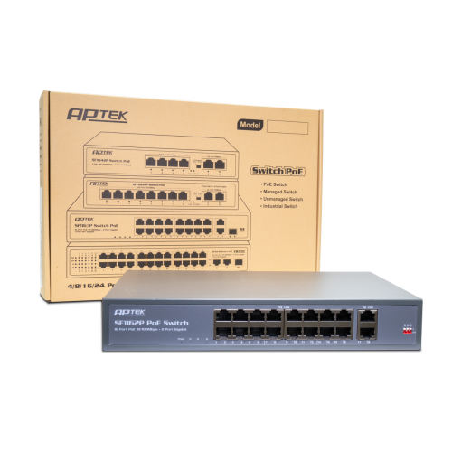 Switch 16 Port PoE APTEK SF1162P