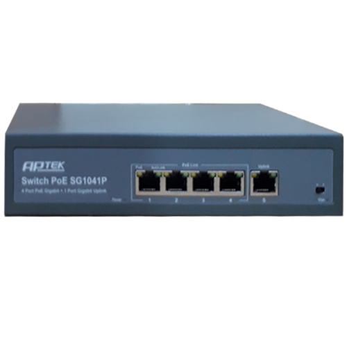 Switch 5 Port PoE Gigabit  APTEK SG1041P 