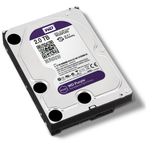 Ổ cứng Western Digital Purple 2TB WD22PURZ (3.5Inch/ 5400rpm/ 64MB/ SATA3/ Ổ Camera)