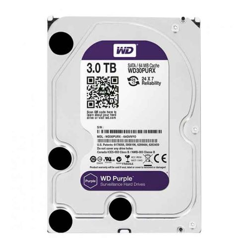 Ổ cứng Western Digital Purple 3TB 64MB Cache 5400RPM WD30PURZ