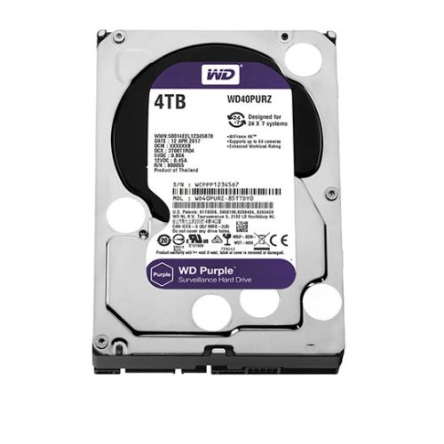 Ổ cứng Western Digital Purple 4TB WD42PURZ (3.5Inch/ 5400rpm/ 256MB/ SATA3/ Ổ Camera)