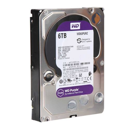 Ổ cứng Western Digital Purple 6TB WD63PURZ (3.5Inch/ 5640rpm/ 256MB/ SATA3/ Ổ Camera)