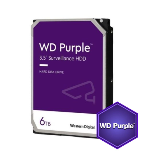 Ổ cứng Western Digital Purple 6TB WD63PURZ (3.5Inch/ 5640rpm/ 256MB/ SATA3/ Ổ Camera)