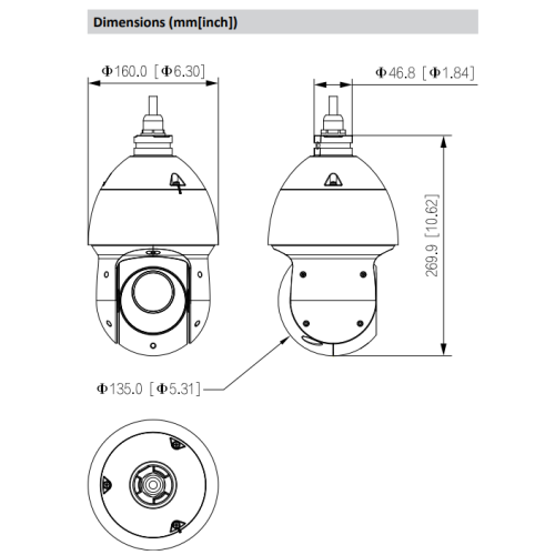 Camera IP Speed Dome 2.0 MP DAHUA DH-SD49216DB-HNY