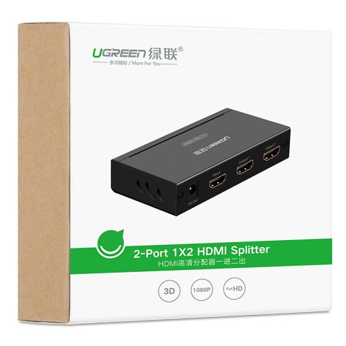 Bộ chia HDMI 1x2, 1 ra 2 cổng Ugreen (40201)